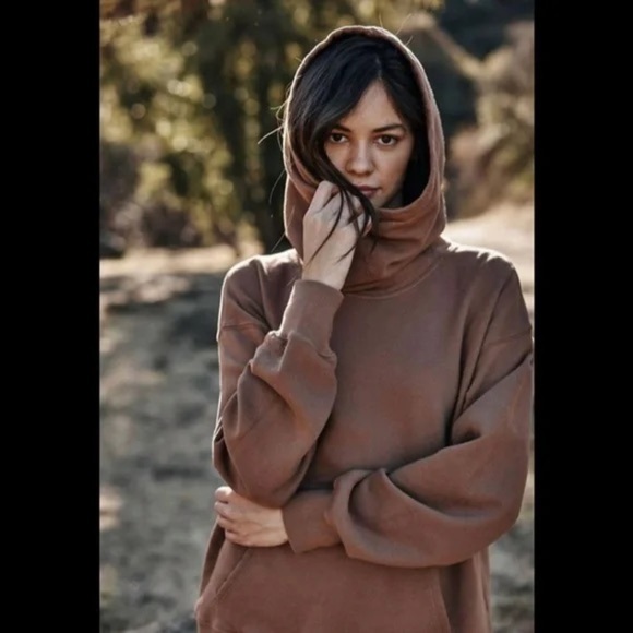 Velvet by Graham & Spencer Ora Soft Fleece Hoodie XS Brown - Picture 7 of 7